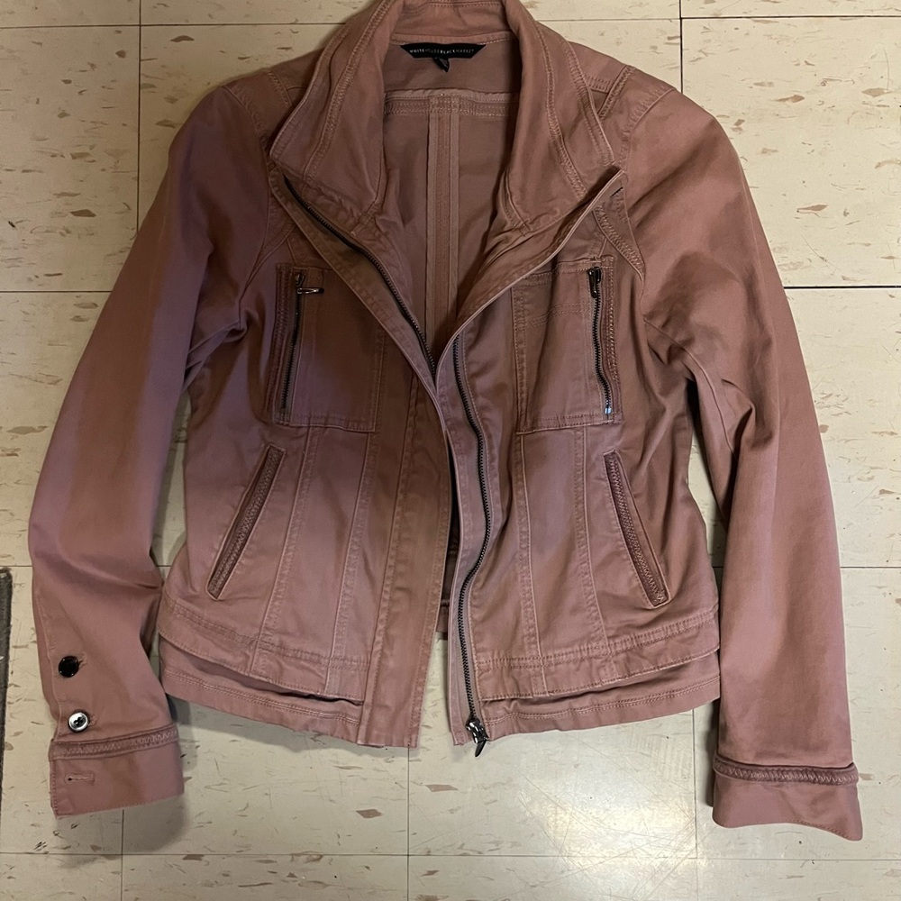 White House Black Market Mauve Utility Jacket